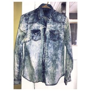 Denim Wash Button Down Shirt
